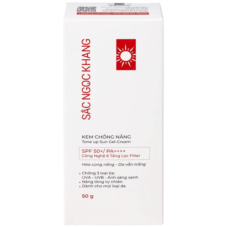 Kem chống nắng Sắc Ngọc Khang SPF 50+ PA++++ nâng tone nhẹ dành cho mọi loại da (50g)