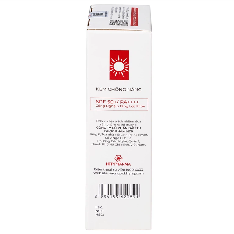 Kem chống nắng Sắc Ngọc Khang SPF 50+ PA++++ nâng tone nhẹ dành cho mọi loại da (50g)