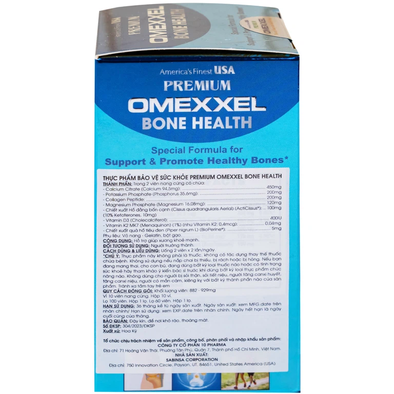 Viên uống bổ xương khớp Premium Omexxel Bone Health (60 viên)
