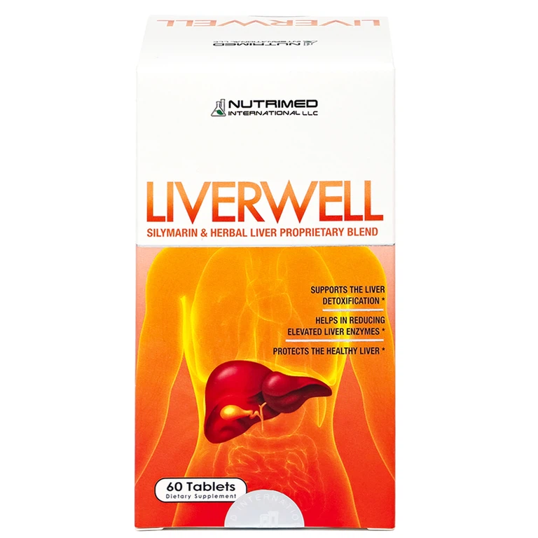 Viên uống Liverwell Nutrimed hỗ trợ giải độc gan giúp hỗ trợ giải độc gan, bảo vệ tế bào gan (60 viên)