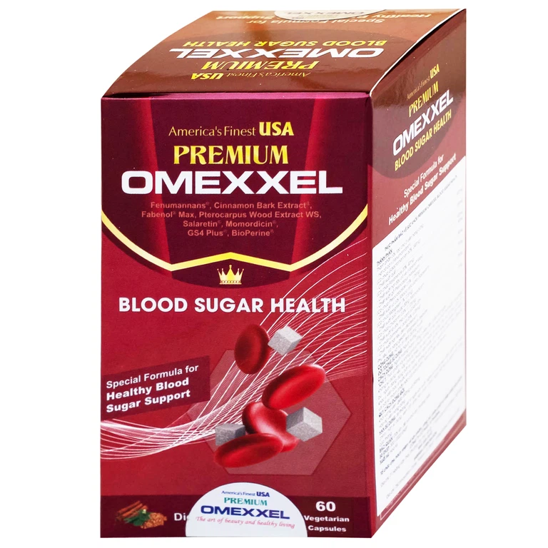 Viên uống Premium Omexxel Blood Sugar Health hỗ trợ ổn định đường huyết (60 viên)