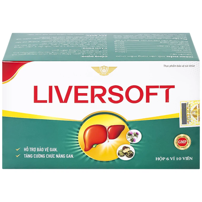 Viên uống Liversoft hỗ trợ bảo vệ gan, tăng cường chức năng gan (6 vỉ x 10 viên)