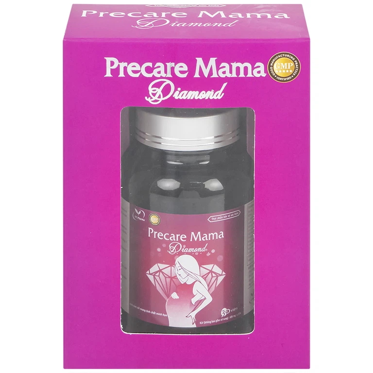 Viên uống Precare Mama Diamond cung cấp các vitamin, khoáng chất cho phụ nữ mang thai (30 viên)