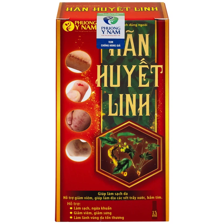 Dung dịch dùng ngoài Hãn Huyết Linh làm sạch da, kháng khuẩn và sát trùng nhẹ (15ml) 