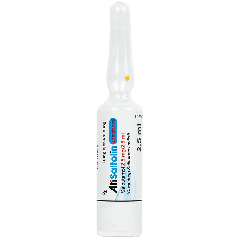 Dung dịch khí dung AtiSaltolin 2,5mg/2,5ml An Thiên điều trị chứng co thắt phế quản (5 ống)