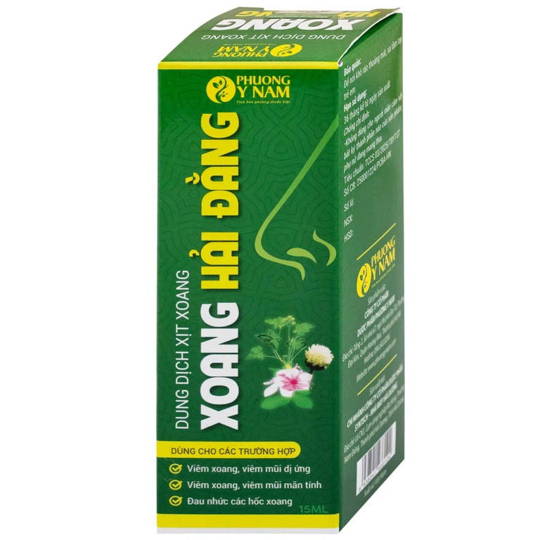 Dung dịch xịt mũi xoang Hải Đằng làm sạch sâu, rửa trôi dịch nhầy, bụi bẩn trong mũi (15ml)