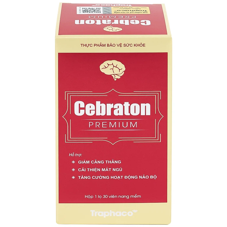 Viên uống Cebraton Premium Traphaco bổ sung vitamin cho não bộ, tăng tuần hoàn máu não (30 viên)