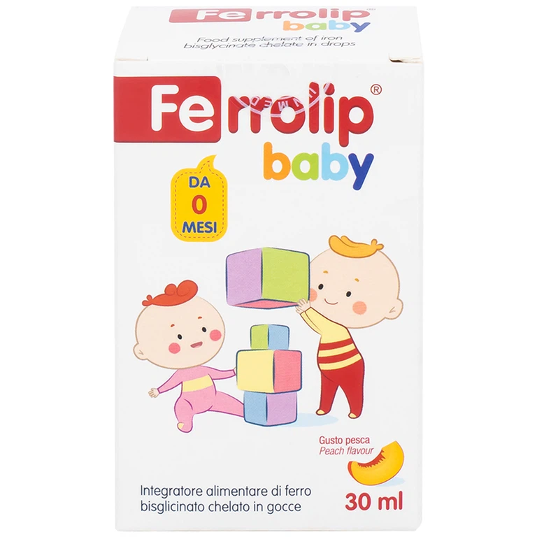  Dung dịch Ferrolip Baby InPharma SpA bổ sung sắt, giảm nguy cơ thiếu máu (30ml)