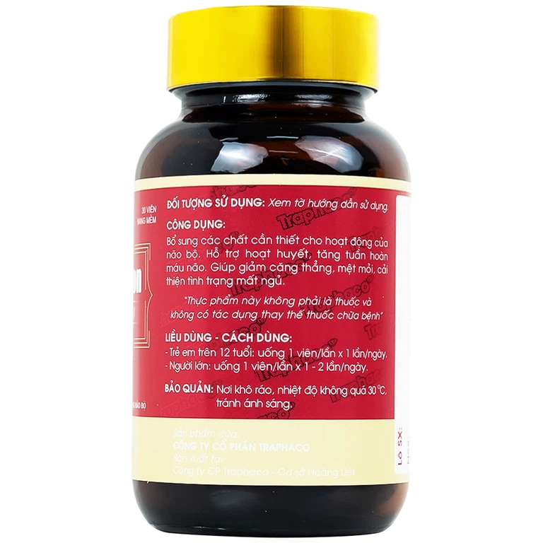 Viên uống Cebraton Premium Traphaco bổ sung vitamin cho não bộ, tăng tuần hoàn máu não (30 viên)