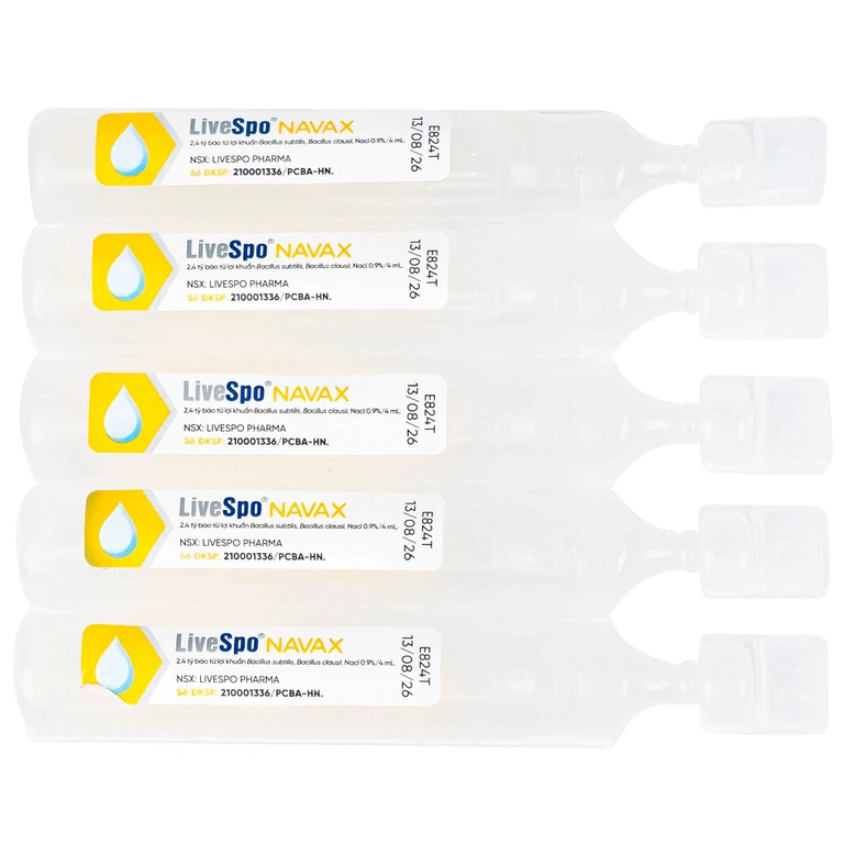 Dung dịch vệ sinh tai, mũi, họng LiveSpo Navax 4ml giảm nguy cơ viêm đường hô hấp (10 ống)