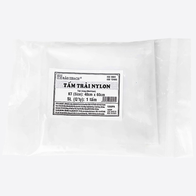 Tấm trải Nylon vô trùng Bảo Thạch dùng trong phẫu thuật, phụ sản, nhi, nha khoa