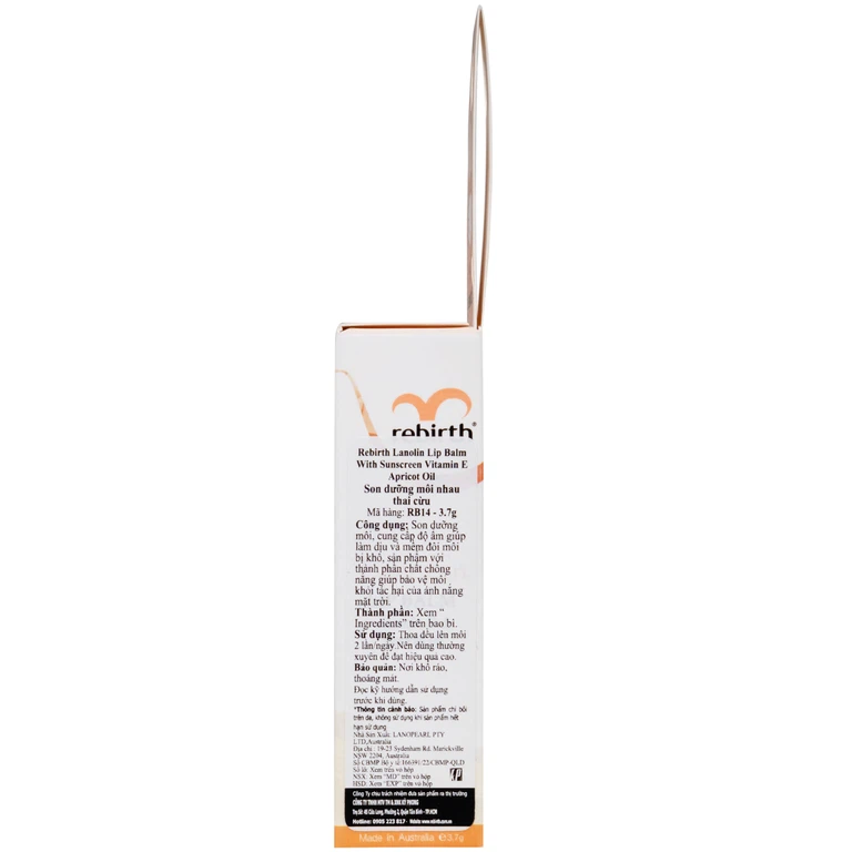 Son dưỡng môi Rebirth nhau thai cừu dưỡng ẩm và phục hồi môi thâm (3.7g)