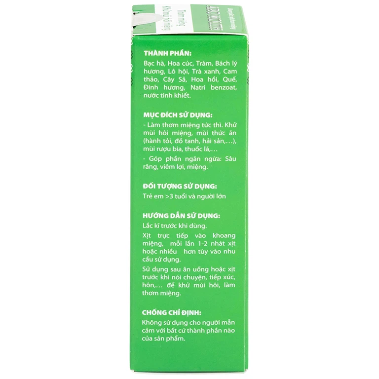 Xịt thơm miệng Aro Mouth 10ml Hgsg Pharma làm thơm miệng tức thì khử mùi hôi miệng, mùi thức ăn, rượu bia