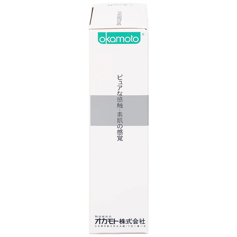 Bao cao su Okamoto Skinless Skin Purity không mùi, tinh khiết, dùng để phòng tránh thai và ngăn ngừa HIV (10 cái)