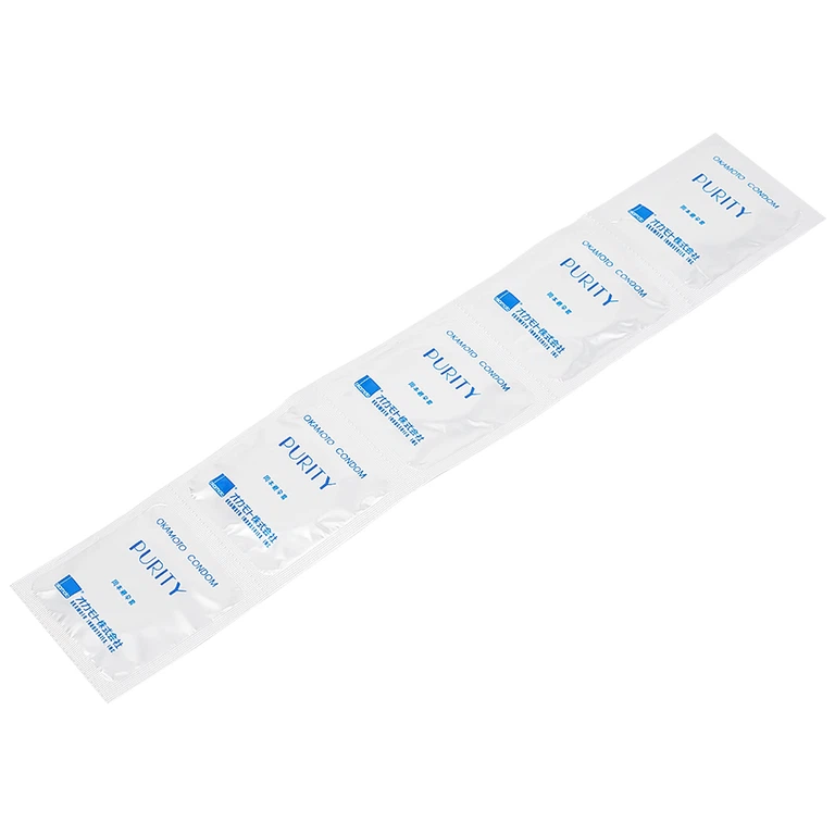 Bao cao su Okamoto Skinless Skin Purity không mùi, tinh khiết, dùng để phòng tránh thai và ngăn ngừa HIV (10 cái)