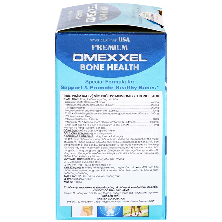 Viên uống bổ xương khớp Premium Omexxel Bone Health (60 viên)