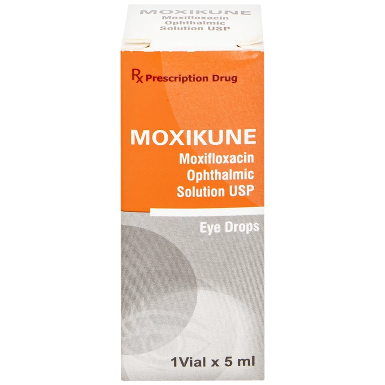 Dung dịch nhỏ mắt Moxikune điều trị các tình trạng nhiễm khuẩn mắt, chống viêm sau phẫu thuật (5ml)