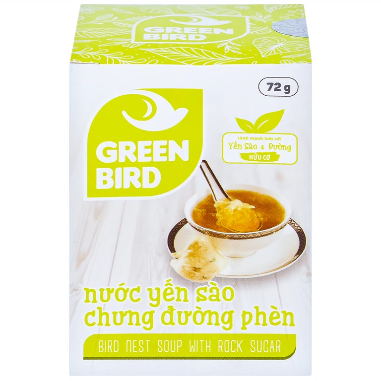 Nước Yến Sào chưng đường phèn Greenbird bồi bổ cơ thể, ngăn ngừa lão hóa (72g) 