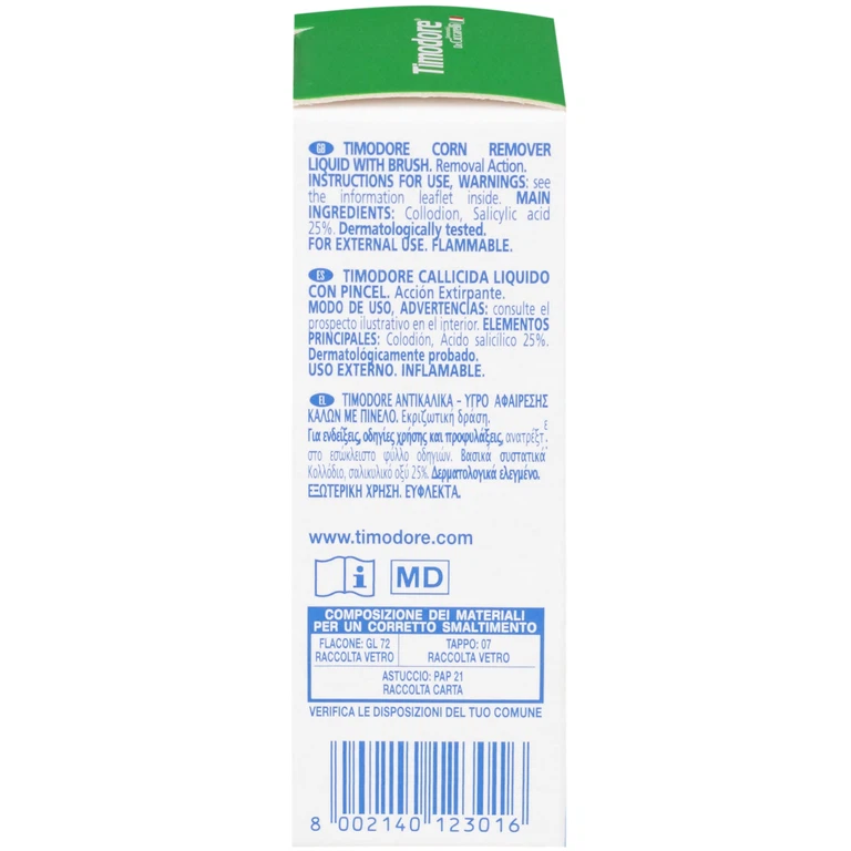 Dung dịch Timodore Liquido Callifugo Ciccarelli trị mụn cóc, vết chai (12ml)