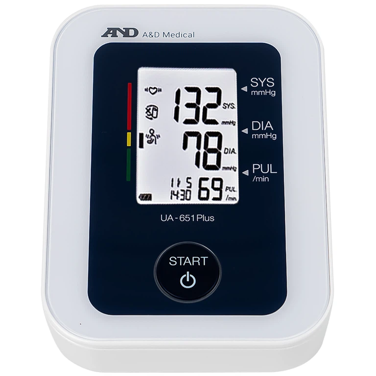 Máy đo huyết áp bắp tay tự động AND UA-651 Plus hỗ trợ đo huyết áp, cảnh báo đột quỵ