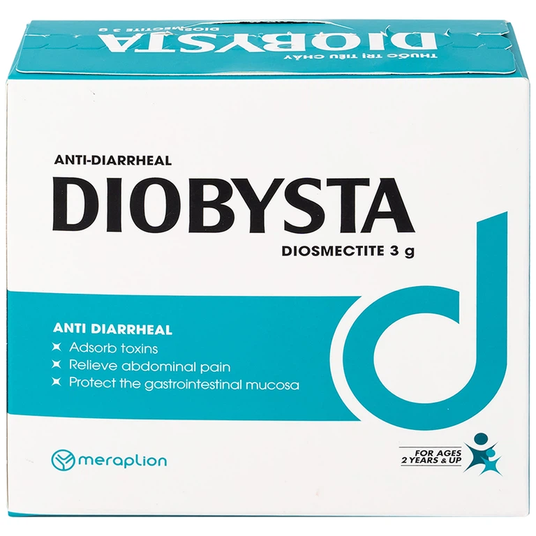 Thuốc Diobysta Merap điều trị tiêu chảy cấp và mạn (12 gói)