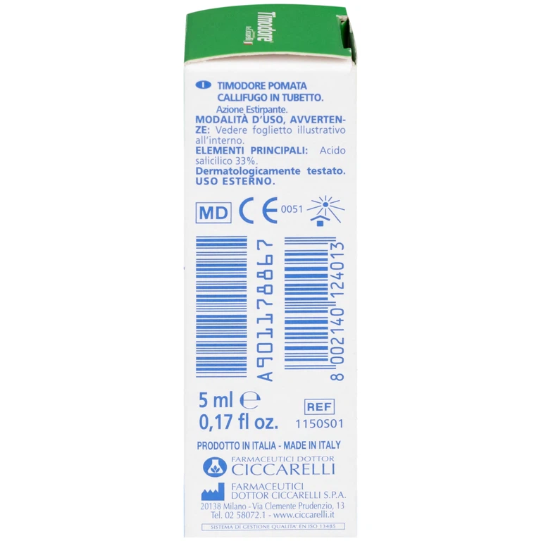 Thuốc mỡ Timodore Pomata Callifugo Ciccarell trị mụn cóc, vết chai (5ml)