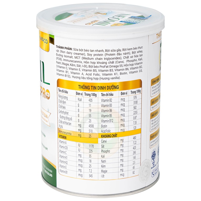 Sữa bột Neomil Nepro 400g Nafaco dùng cho người bệnh đái tháo đường 