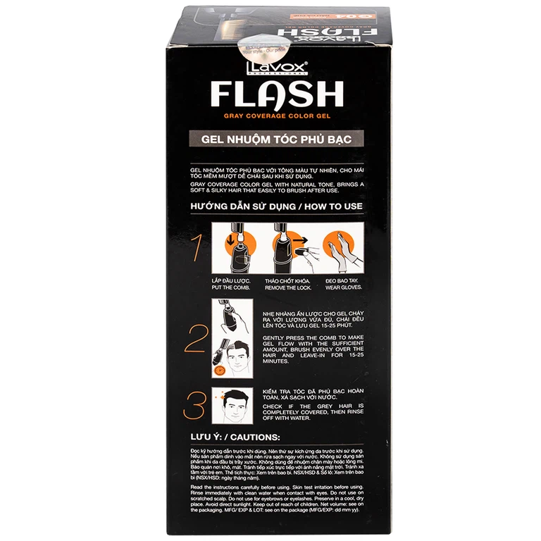 Gel nhuộm tóc phủ bạc Flash Lavox G04 màu nâu cà phê (150ml)