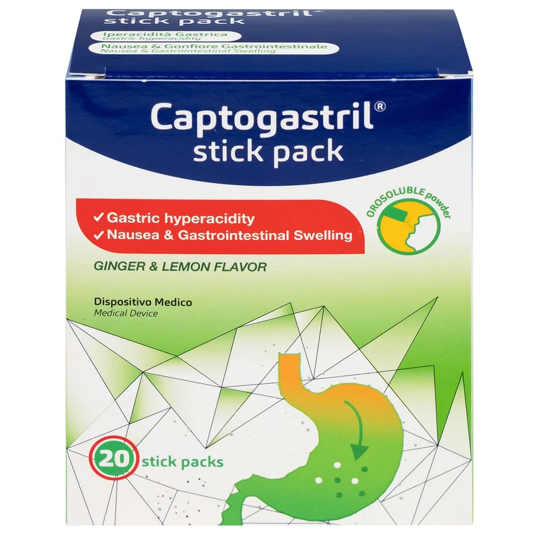 Vi bột Captogastril giảm nhanh acid, đau dạ dày, ợ nóng, đầy hơi, buồn nôn, khó tiêu (20 gói)