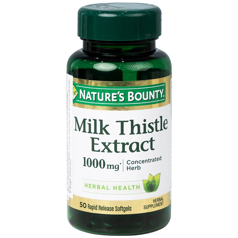 Viên uống Milk Thistle Nature's Bounty hỗ trợ tăng cường chức năng gan, bảo vệ gan (50 viên)