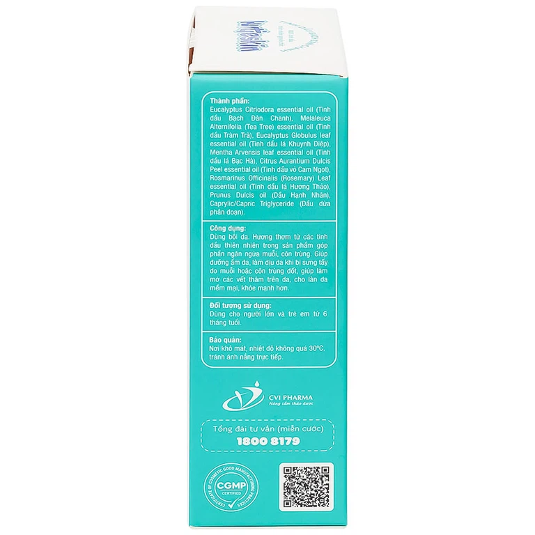 Tinh dầu bạch đàn chanh Kutieskin giúp đuổi muỗi và côn trùng dịu vết sưng tấy, làm dịu da (30ml)