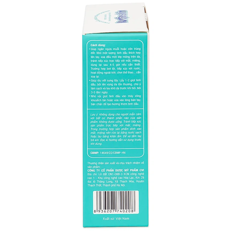 Tinh dầu bạch đàn chanh Kutieskin giúp đuổi muỗi và côn trùng dịu vết sưng tấy, làm dịu da (30ml)
