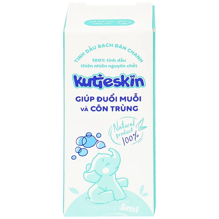 Tinh dầu bạch đàn chanh Kutieskin giúp đuổi muỗi và côn trùng, dịu vết sưng tấy, làm dịu da (5ml)