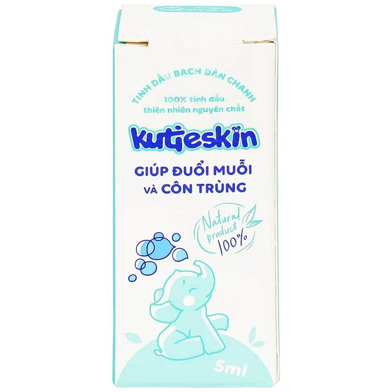 Tinh dầu bạch đàn chanh Kutieskin giúp đuổi muỗi và côn trùng, dịu vết sưng tấy, làm dịu da (5ml)