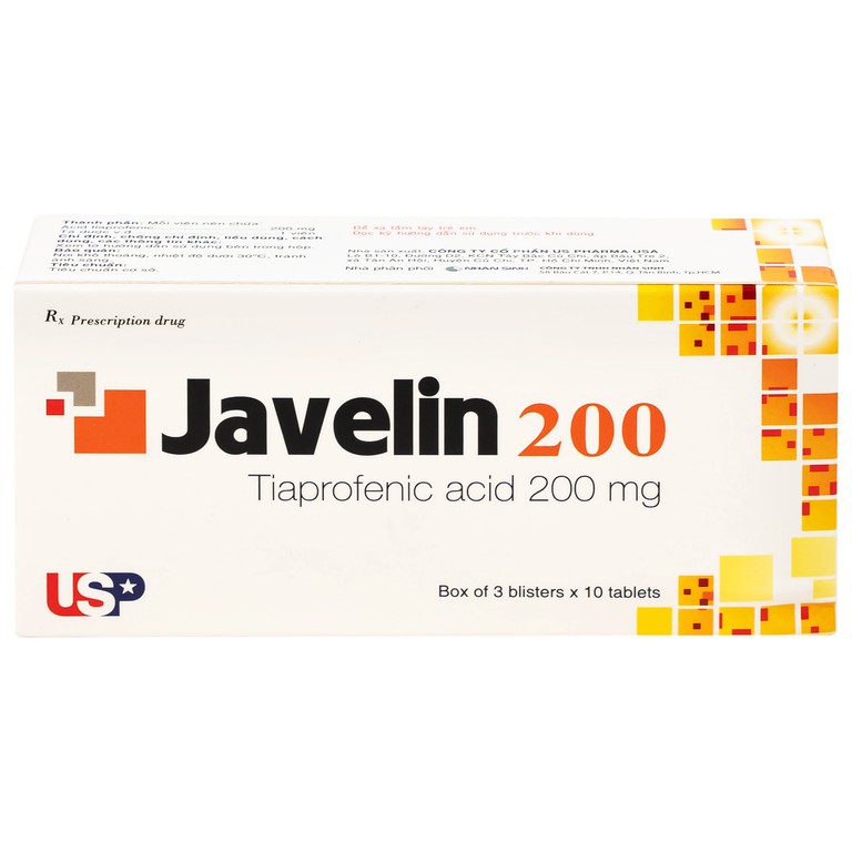 Thuốc Javelin 200mg Usp điều trị các bệnh viêm khớp và đau cột sống (3 vỉ x 10 viên)