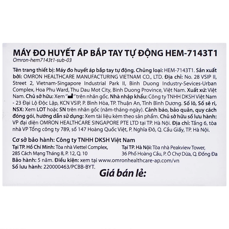 Máy đo huyết áp bắp tay tự động Omron HEM 7143T1 cho kết quả chính xác, nhanh chóng