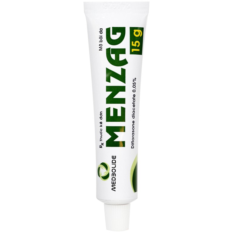Thuốc mỡ bôi da Menzag 0.05% Medbolide giảm tình trạng viêm và ngứa của bệnh da liễu