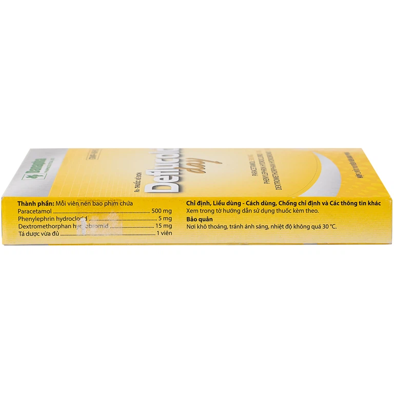 Thuốc Deflucold day Danapha giảm tạm thời các triệu chứng cảm lạnh và cảm cúm (2 vỉ x 10 viên)