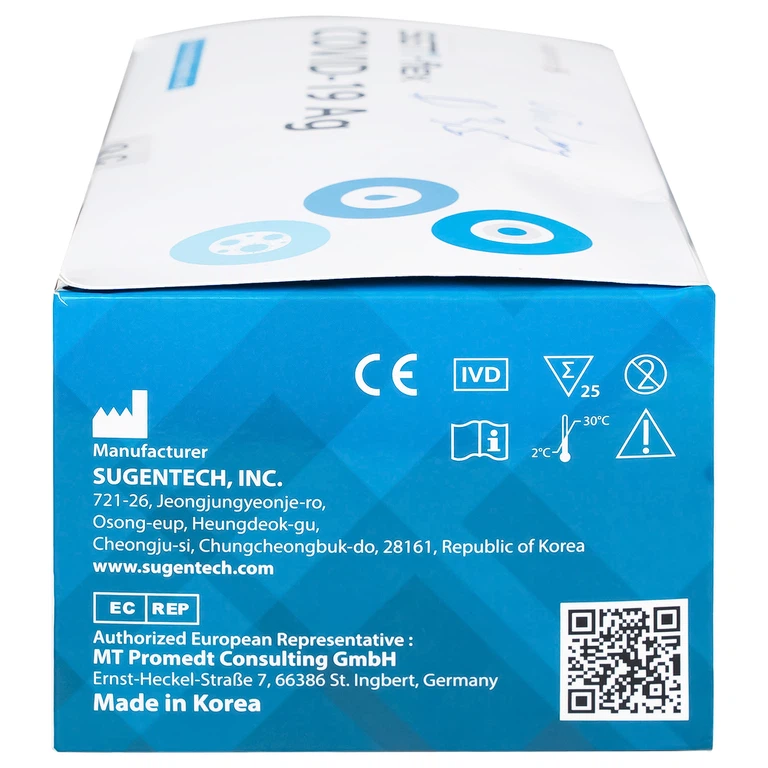 Kít test covid SGTi-flex SUGENTECH khay thử xét nghiệm kháng nguyên SAR CoV-2 (25 kít)