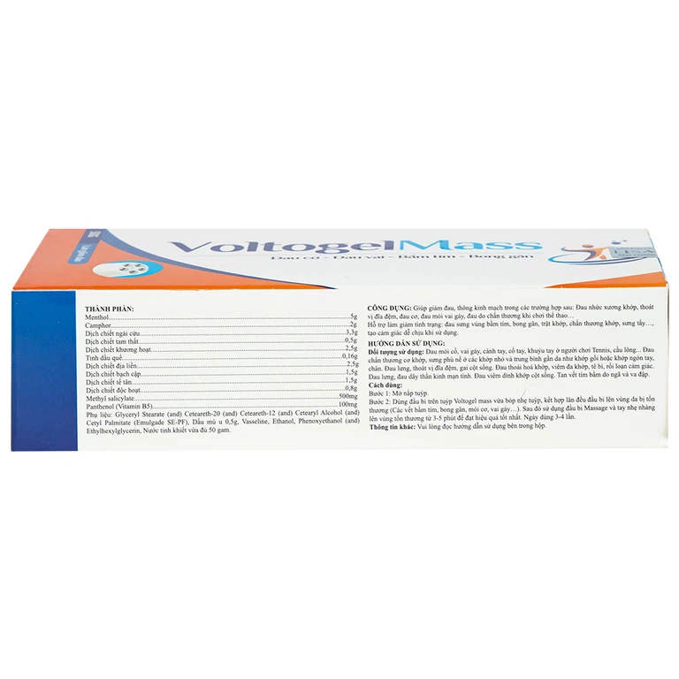 Gel Voltogel Mass giảm đau cơ, đau vai, bầm tím, bong gân (50g)