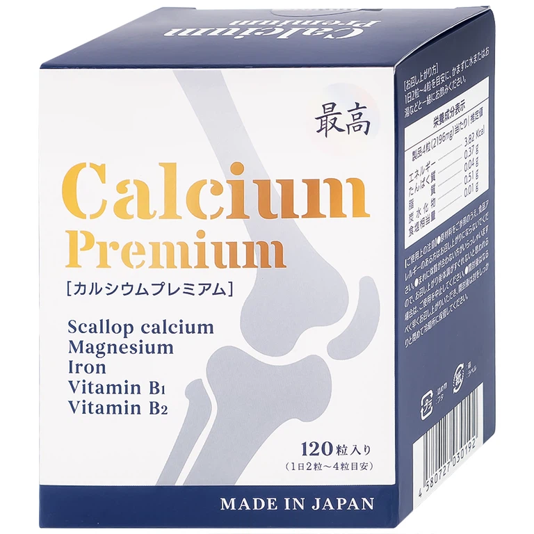 Viên uống Calcium Premium JpanWell bổ sung canxi, vitamin và khoáng chất (120 viên)