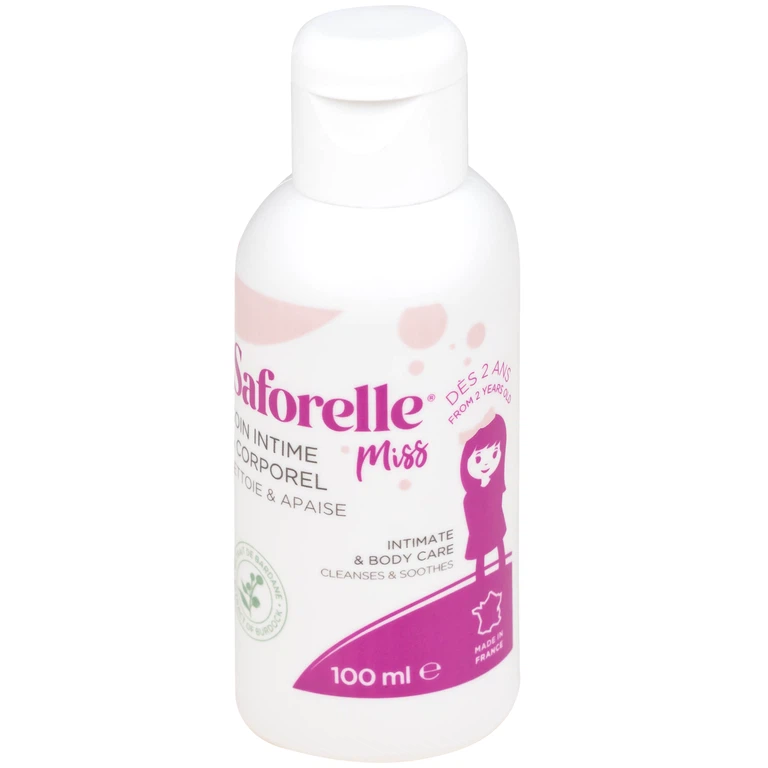 Dung dịch vệ sinh cho bé Saforelle Miss dịu nhẹ, bảo vệ vùng kín (100ml)