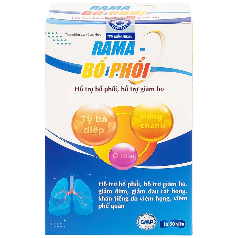Viên uống Rama Bổ Phổi hỗ trợ bổ phổi, giảm ho (30 viên)