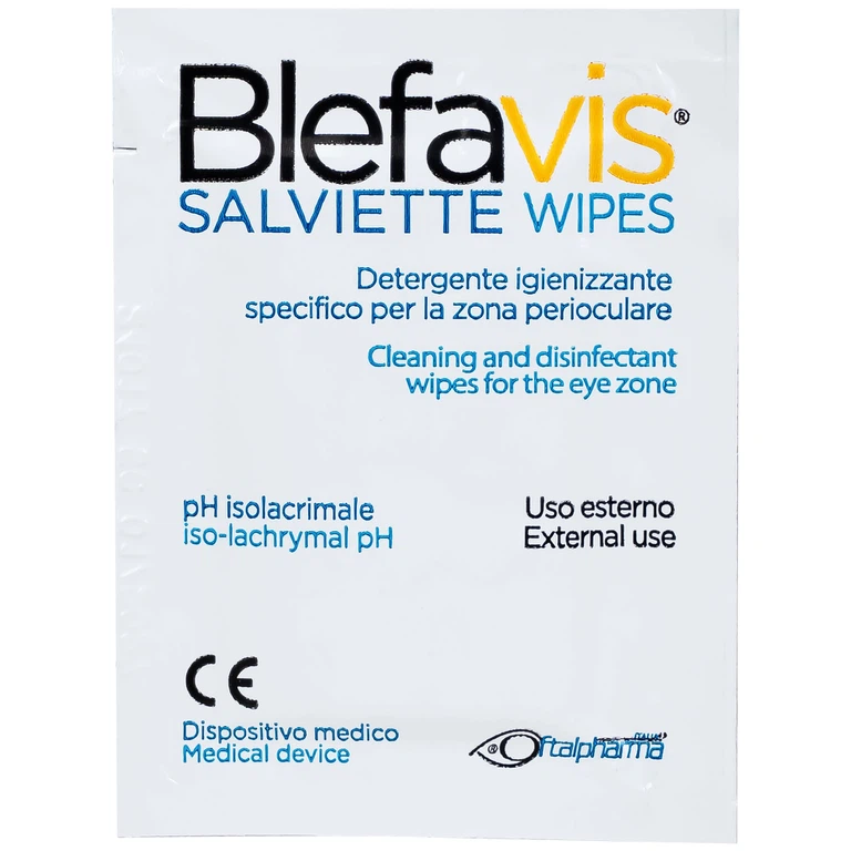 Gạc y tế Blefavis Wipes Oftalpharma làm sạch, làm mềm và giảm kích ứng cho vùng mi mắt nhạy cảm (30 miếng)