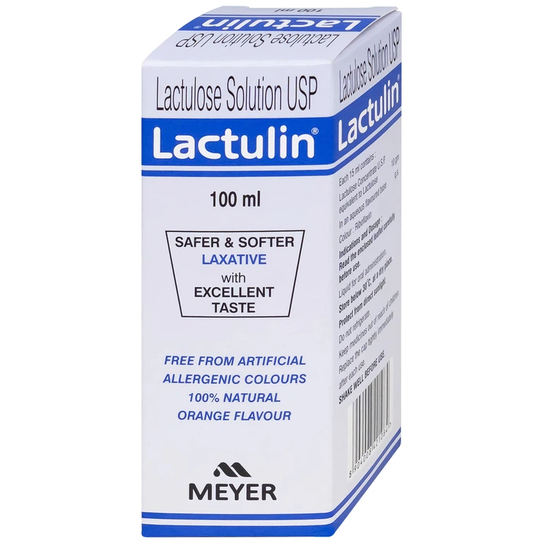 Thuốc Lactulin 10g Meyer giúp dự phòng và điều trị bệnh não do gan, táo bón mạn tính (100ml)