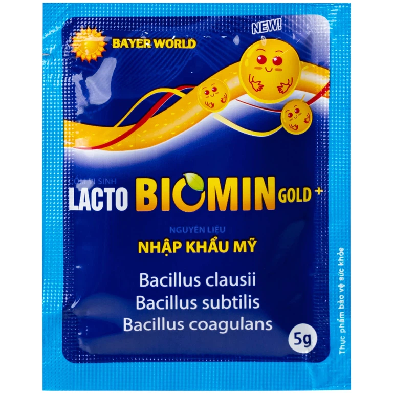 Cốm vi sinh bổ sung lợi khuẩn đường ruột Lacto Biomin Gold+ New Hdpharma (20 gói x 5g)
