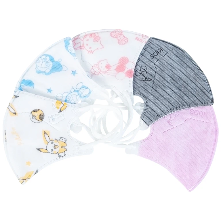 Khẩu trang 3D trẻ em Dolphin Mask 4 lớp ngăn giọt bắn, vi khuẩn, khói bụi (10 cái)
