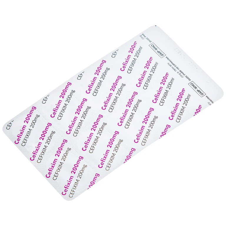 Thuốc Cefixim 200mg Cophavina điều trị nhiễm khuẩn (2 vỉ x 10 viên)