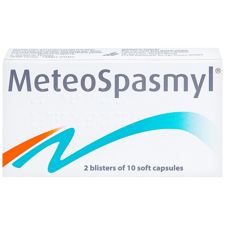 Thuốc Meteospasmyl Mayoly Spindler điều trị các rối loạn đường ruột (2 vỉ x 10 viên)