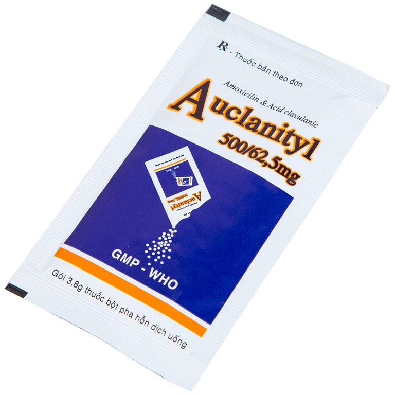 Bột Auclanityl 500/62.5mg Tipharco điều trị nhiễm khuẩn (12 gói x 3,8g)